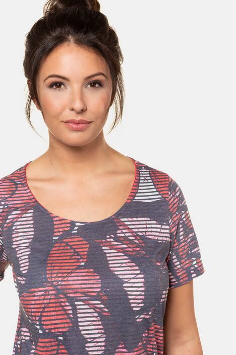 T-Shirt, gemustert, Rundhalsausschnitt
