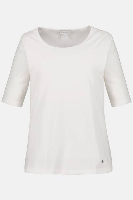 Shirt, vorne doppelte Stofflage, Rundhalsausschnitt