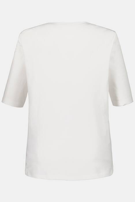 Shirt, vorne doppelte Stofflage, Rundhalsausschnitt
