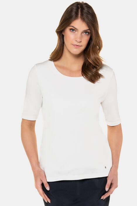 Shirt, vorne doppelte Stofflage, Rundhalsausschnitt