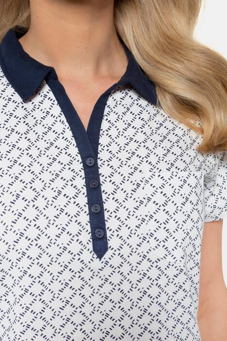 Poloshirt, Rhombenmuster, Webkragen