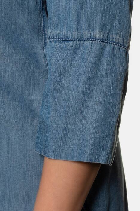 Blouse, soft denim, 3/4 mouwen, lyocell