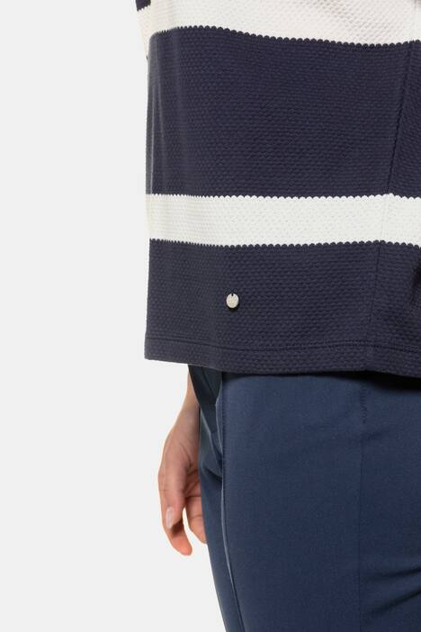 T-Shirt, Blockstreifen, Oversized, U-Boot-Ausschnitt
