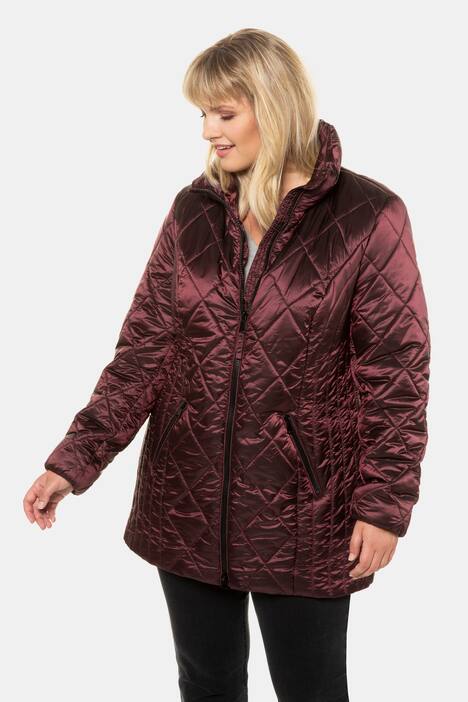 Steppjacke, fein schimmernd, 2-Wege-Reißverschluss