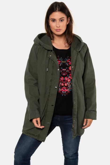 Parka, herausnehmbares Steppfutter, Kapuze