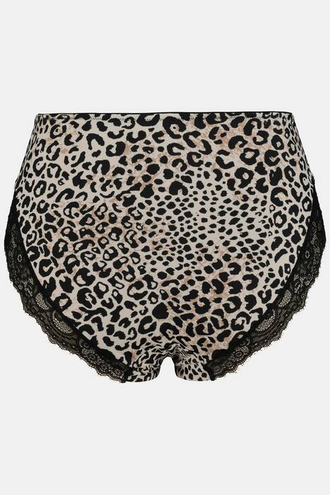 Wild Animal Lace Trim Stretch Microfiber Panty
