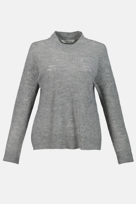 Pullover, Rippstrick mit Ajour, Langarm