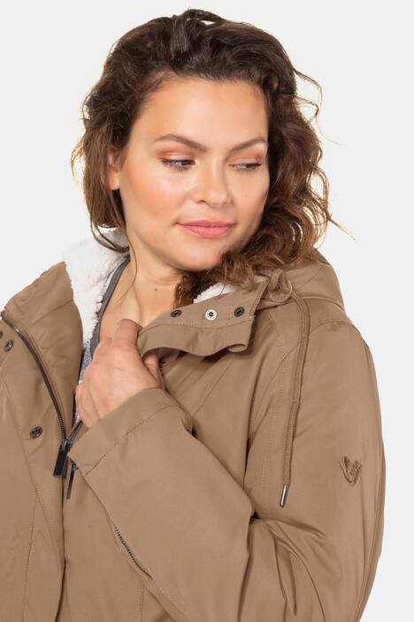 Funktions-Parka, Longform, Colorfutter, 2-Wege-Zipper