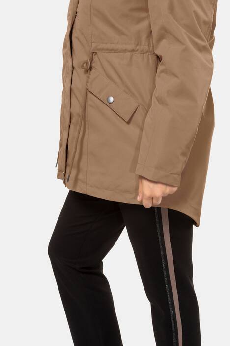 Funktions-Parka, Longform, Colorfutter, 2-Wege-Zipper