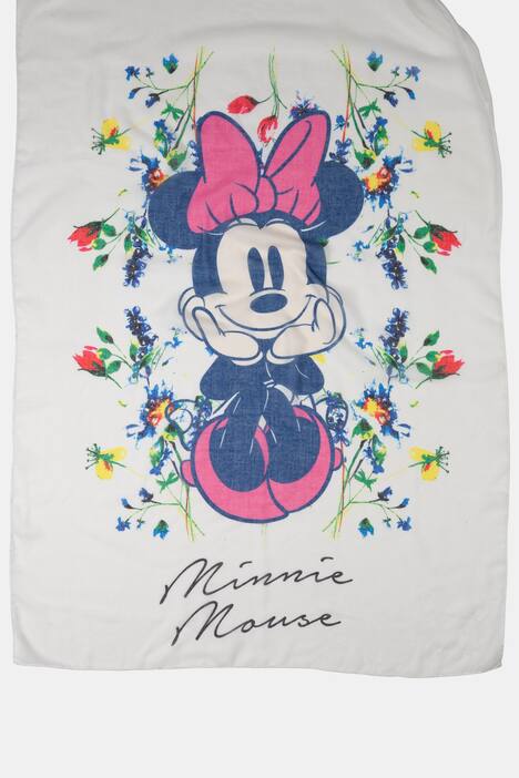 Schal, Minnie-Mouse-Motive, leicht transparent