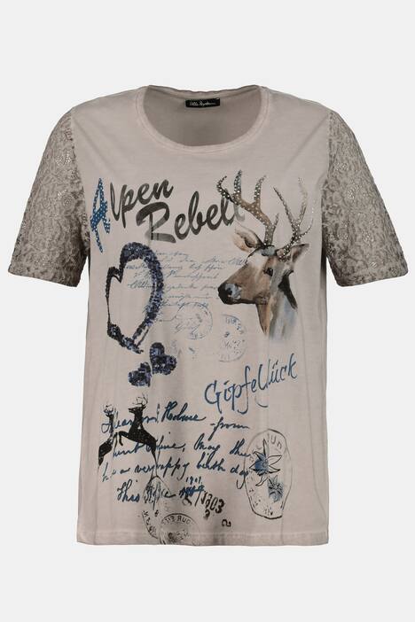 T-Shirt, Motiv Alpenrebell, Classic, Spitzenärmel