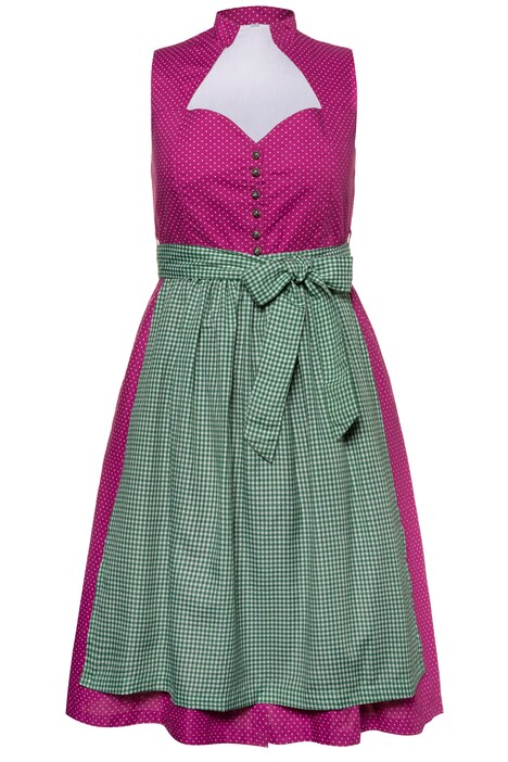 Dirndl, puntíkované šaty, kostkovaná zástěra