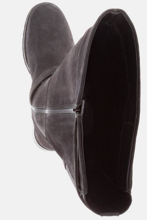 Lederstiefel, Zierschnalle, Elastikeinsatz, Weite H