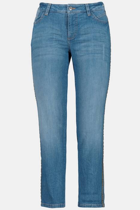 Jeans Tina, Galonsteifen, gerade 5-Pocket-Form