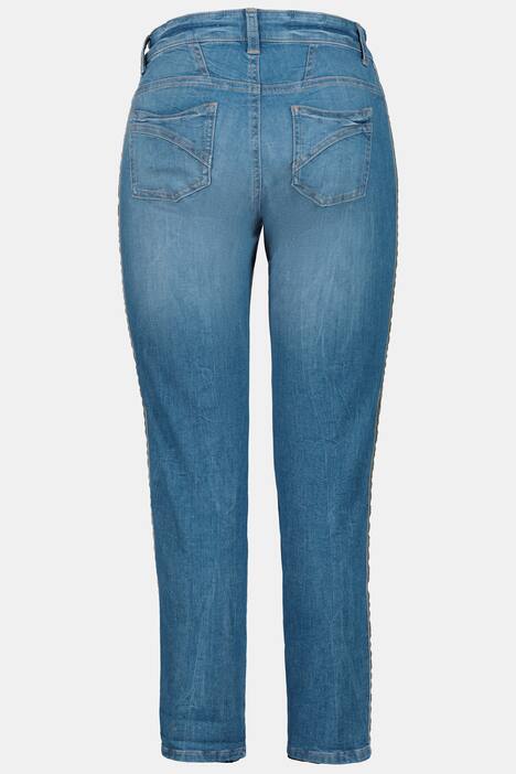 Jeans Tina, Galonsteifen, gerade 5-Pocket-Form