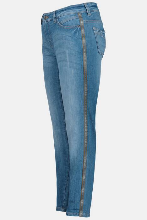 Jeans Tina, Galonsteifen, gerade 5-Pocket-Form