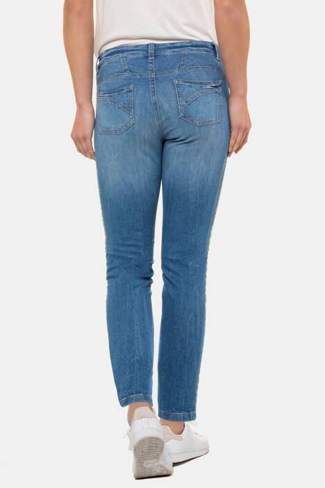 Jeans Tina, Galonsteifen, gerade 5-Pocket-Form