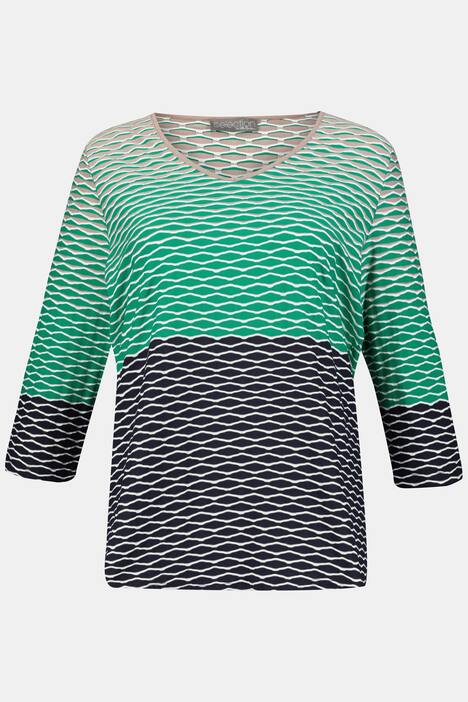 Shirt, Farbverlauf, Classic, Strukturjersey, selection