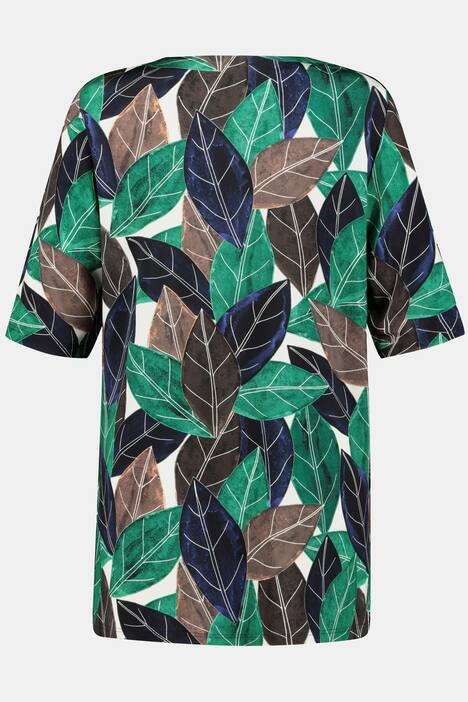 Slinkyshirt, Blätter-Design, A-Linie, selection