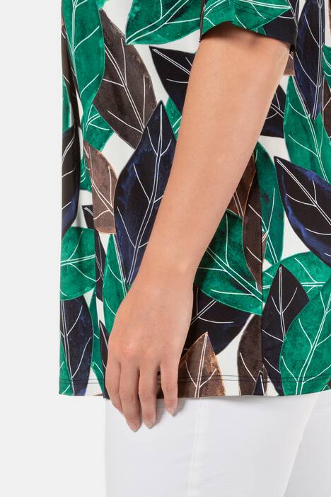 Slinkyshirt, Blätter-Design, A-Linie, selection
