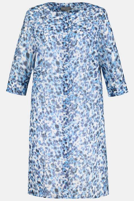 Longbluse, Leo-Design, lange Seitenschlitze, selection