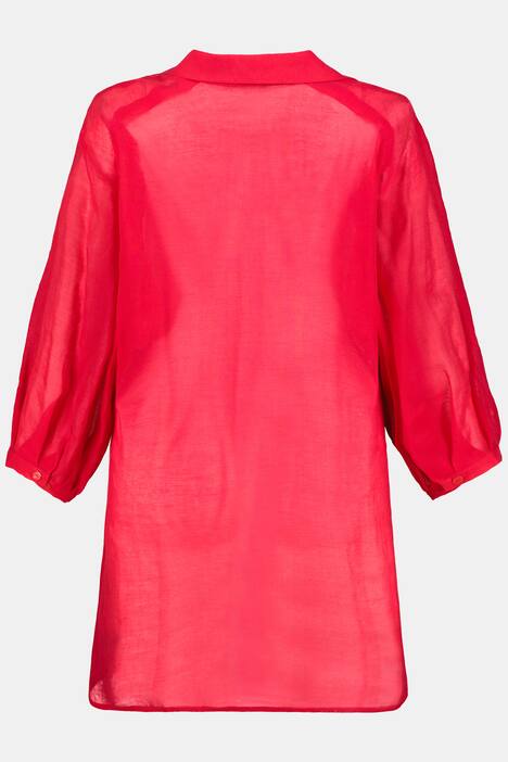Chiffon Gathered Sleeve Tunic Blouse