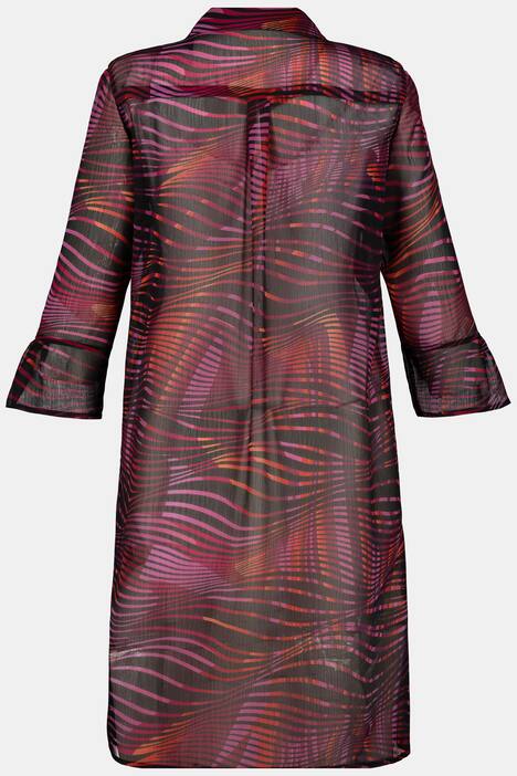 Longbluse, Wellen-Design, Chiffon, selection