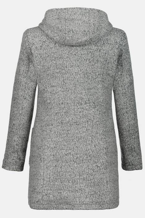 Wolljacke, meliert, Kapuze, gefüttert