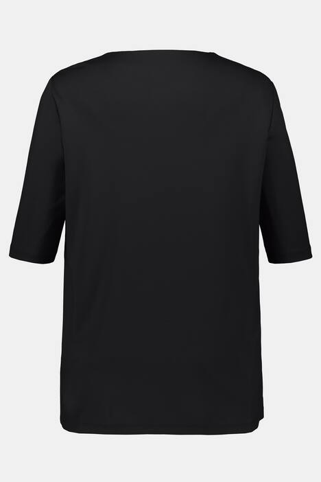 Sweatshirt, Ärmel-Knöpfe, A-Linie, Keilausschnitt