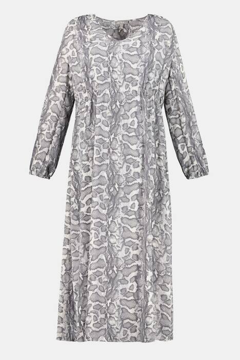 Kleid, Schlangenmuster, elastische Taillennaht