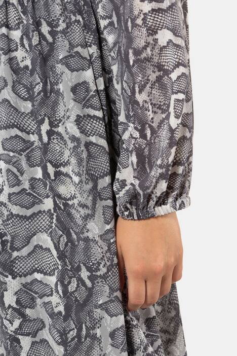 Kleid, Schlangenmuster, elastische Taillennaht