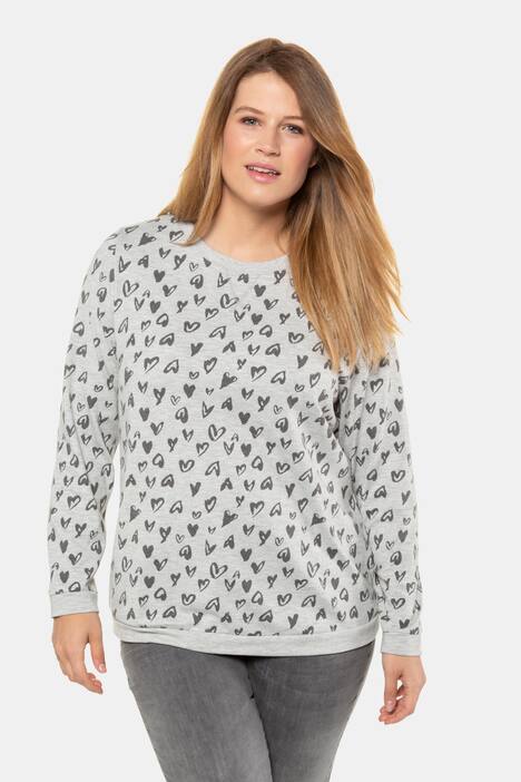 Sweatshirt, Herzmuster, Regular, extraweich