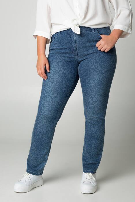 Jeans Sammy, Leomuster, schmales Bein, Wascheffekte