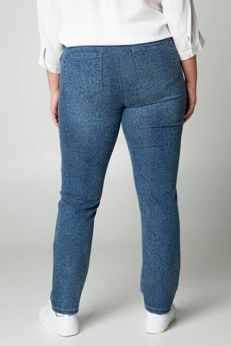 Jeans Sammy, Leomuster, schmales Bein, Wascheffekte
