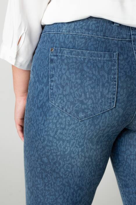 Jeans Sammy, Leomuster, schmales Bein, Wascheffekte
