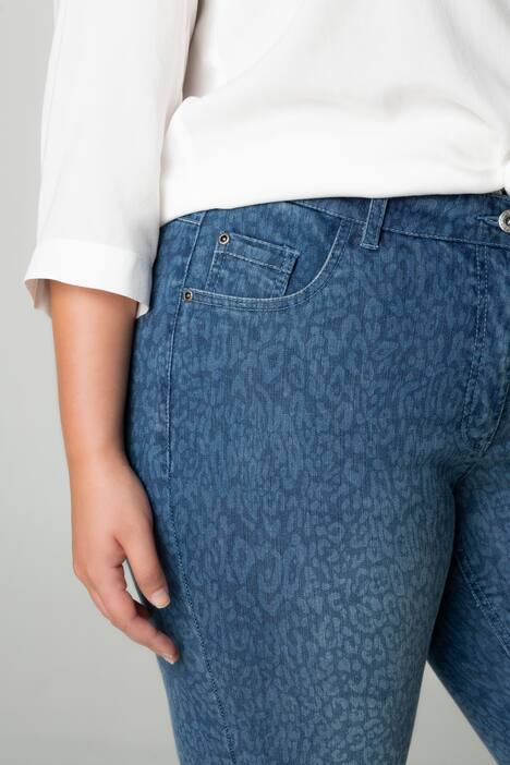 Jeans Sammy, Leomuster, schmales Bein, Wascheffekte