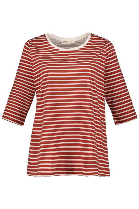 Eco Cotton Stripe Round Neck A-line Fit Tee