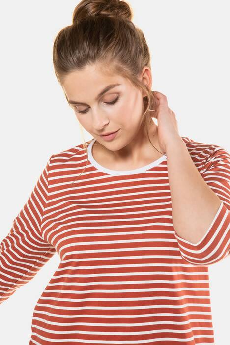 Eco Cotton Stripe Round Neck A-line Fit Tee