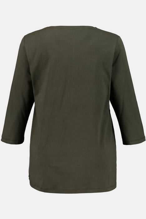 Forest In Fall Foil Print Stretch Cotton Tee