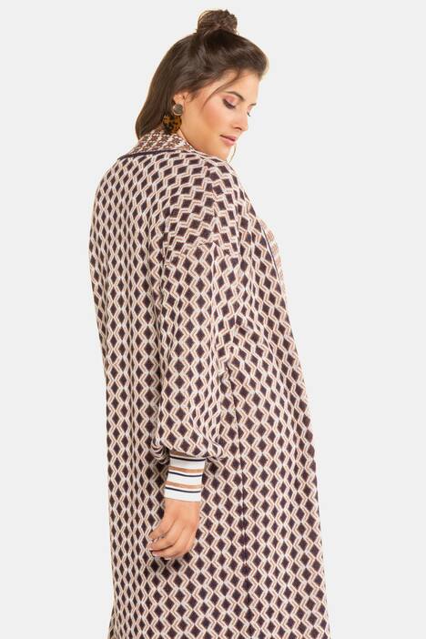 Strickjacke, Grafikmuster, Metallic-Effekt