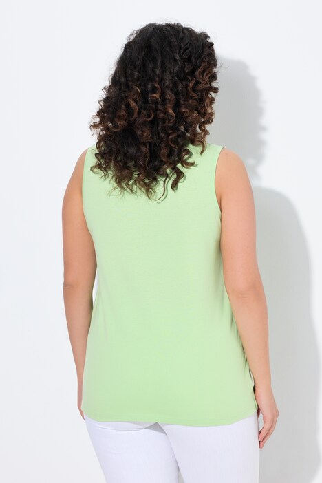 Débardeur en pur coton, col en V, coupe Classic Fit