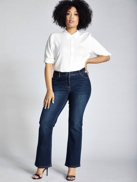 Jean Marie, Bootcut, ceinture confort, coupe 5 poches