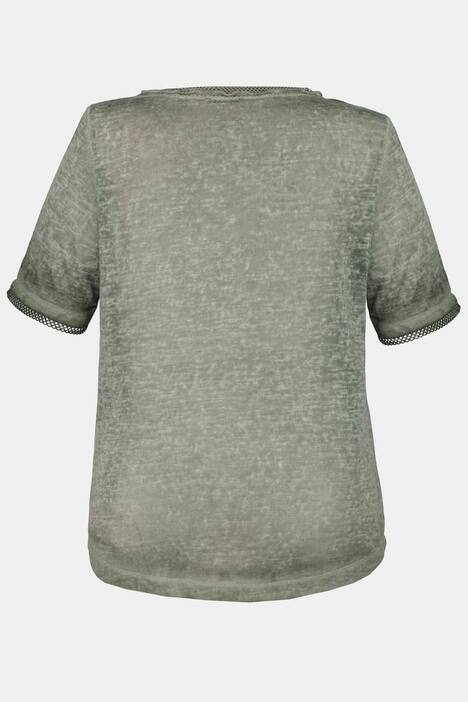 T-Shirt, Mesh-Details, Oversized, hinten länger
