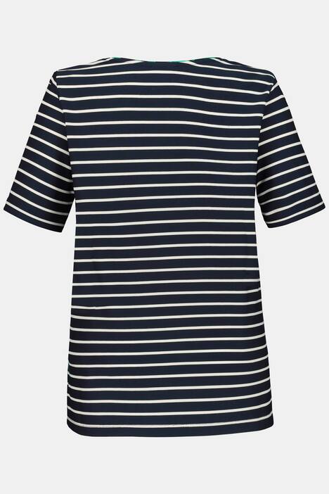 T-Shirt, Palmenmuster, Ringel