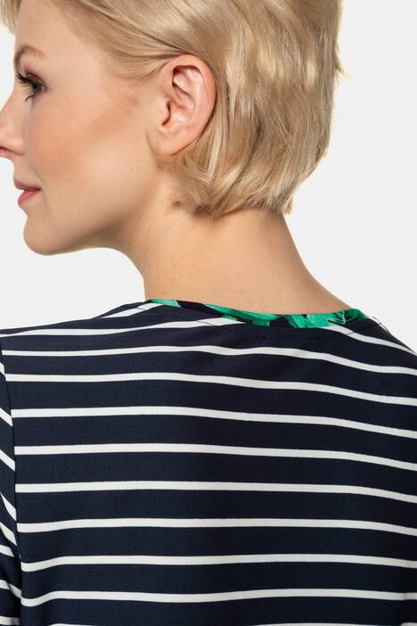 T-Shirt, Palmenmuster, Ringel