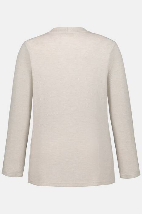 Sweatjacke, offene Form, weiche Piqué-Qualität