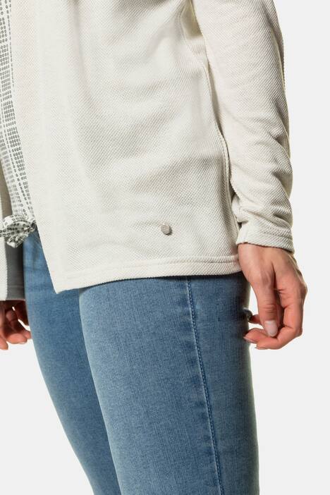 Sweatjacke, offene Form, weiche Piqué-Qualität
