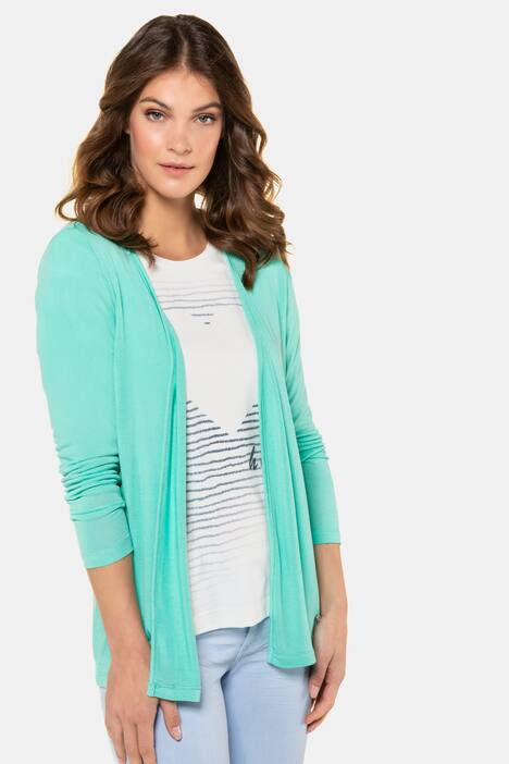 Sweatjacke, offene Form, Langarm