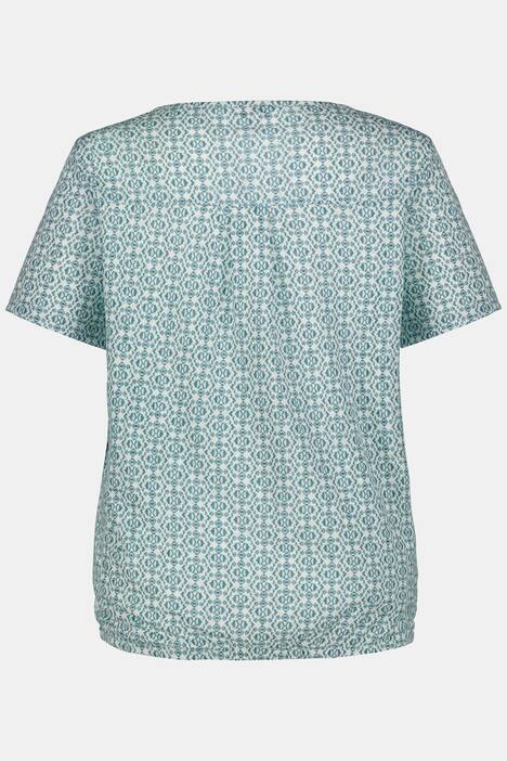 T-Shirt, Mustermix, elastischer Saum