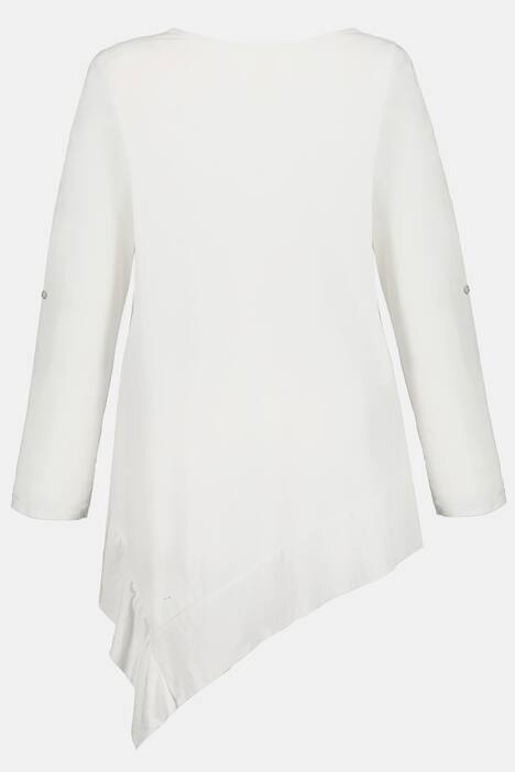 Shirt, Zipfelsaum, lange Form, Jersey